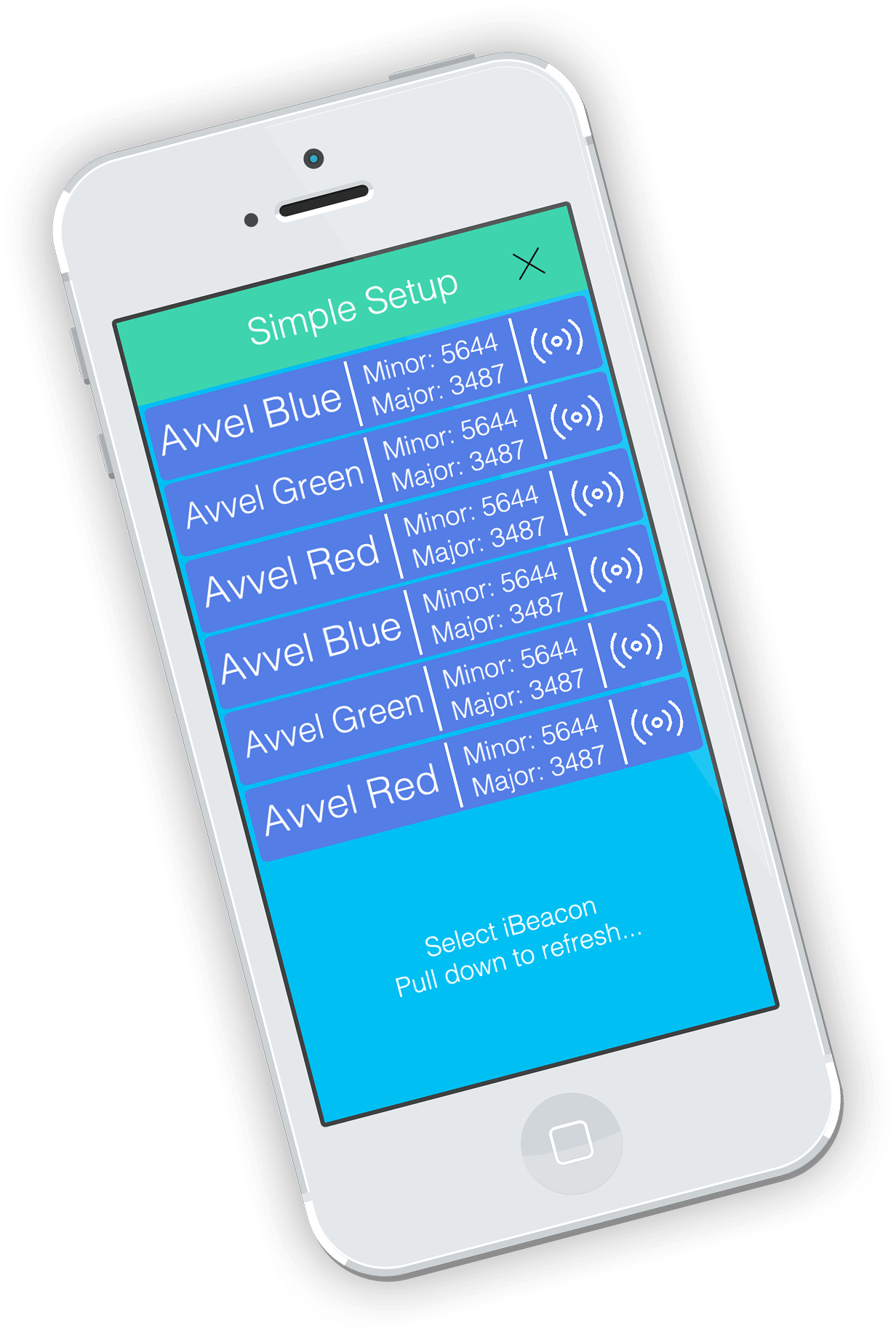 iBeacon configuration app objective