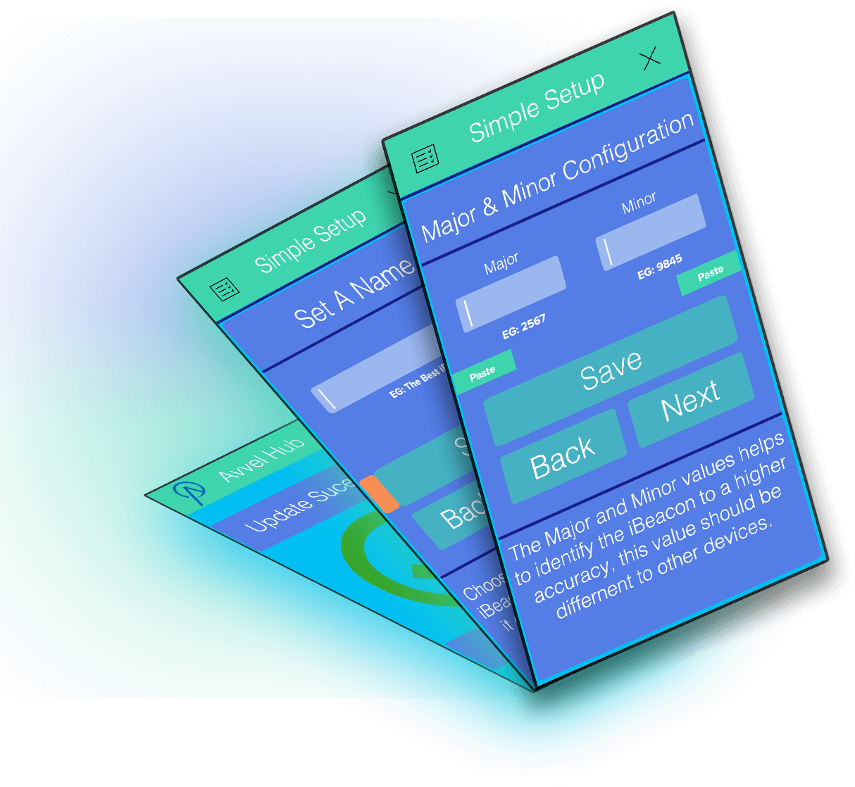 iBeacon configuration app result