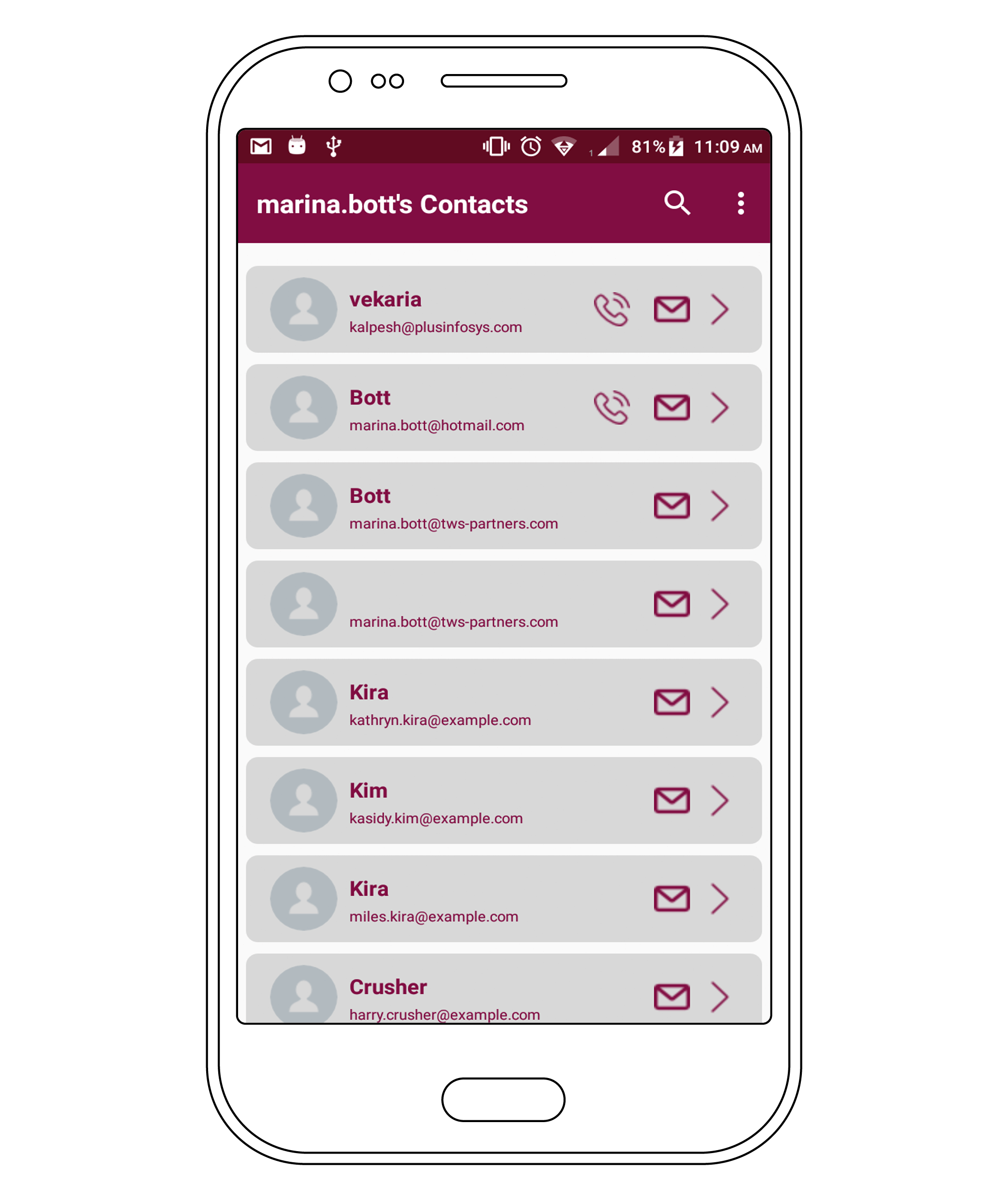 Directory mobile app development approach
