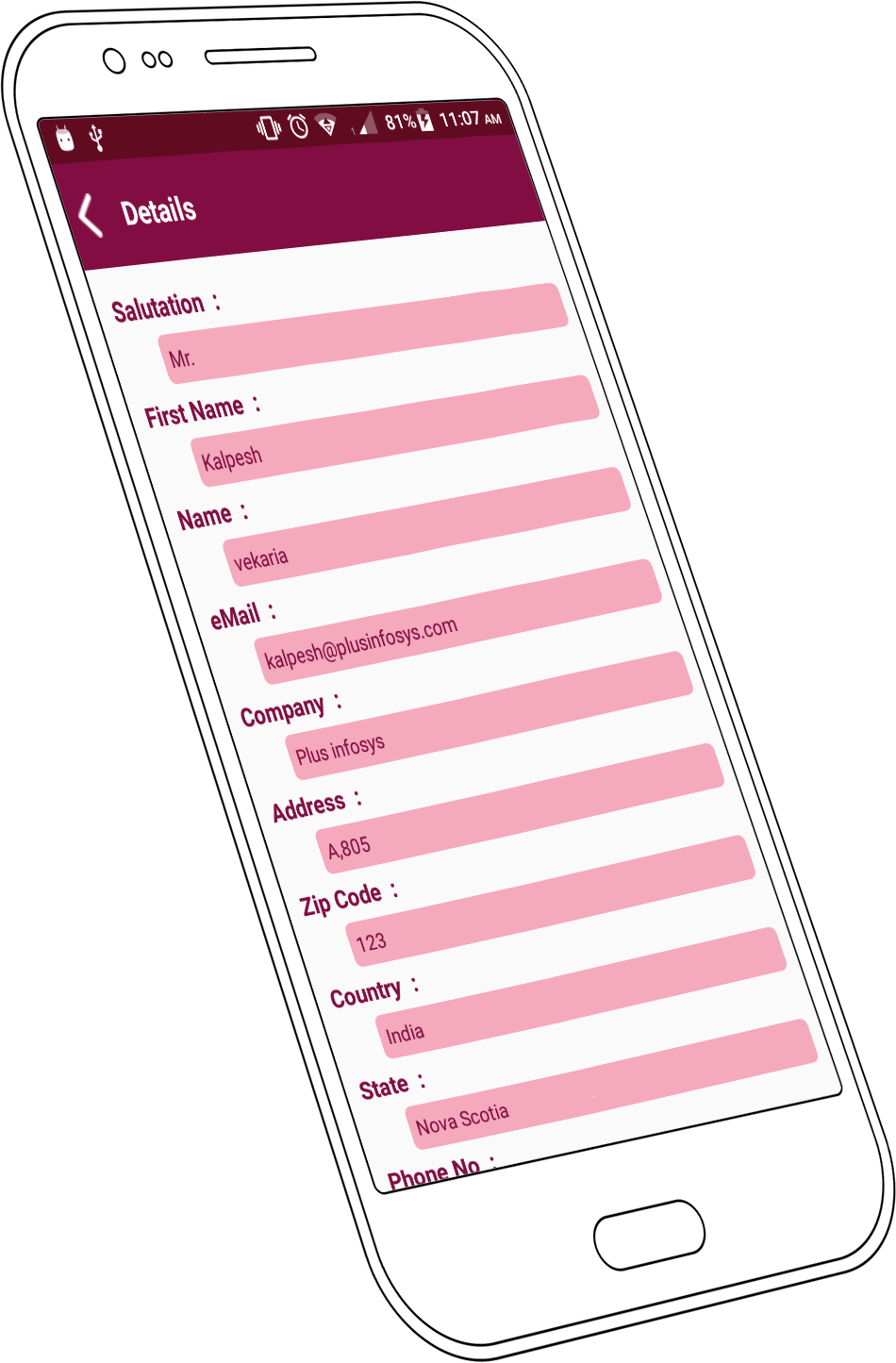Directory mobile app final result