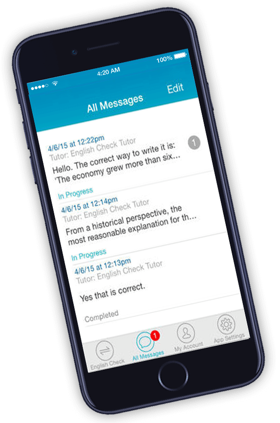 English Check development approach