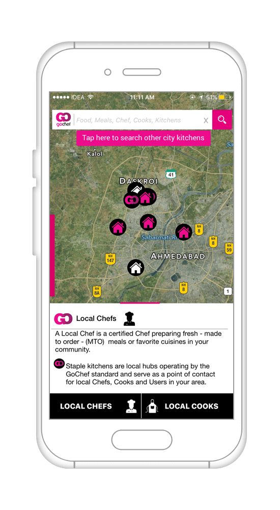 On-demand dining app result