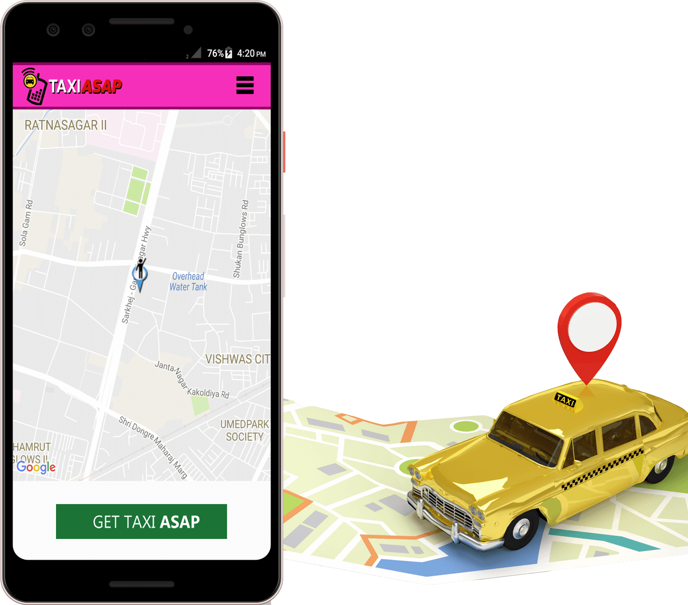 Taxi app development approach
