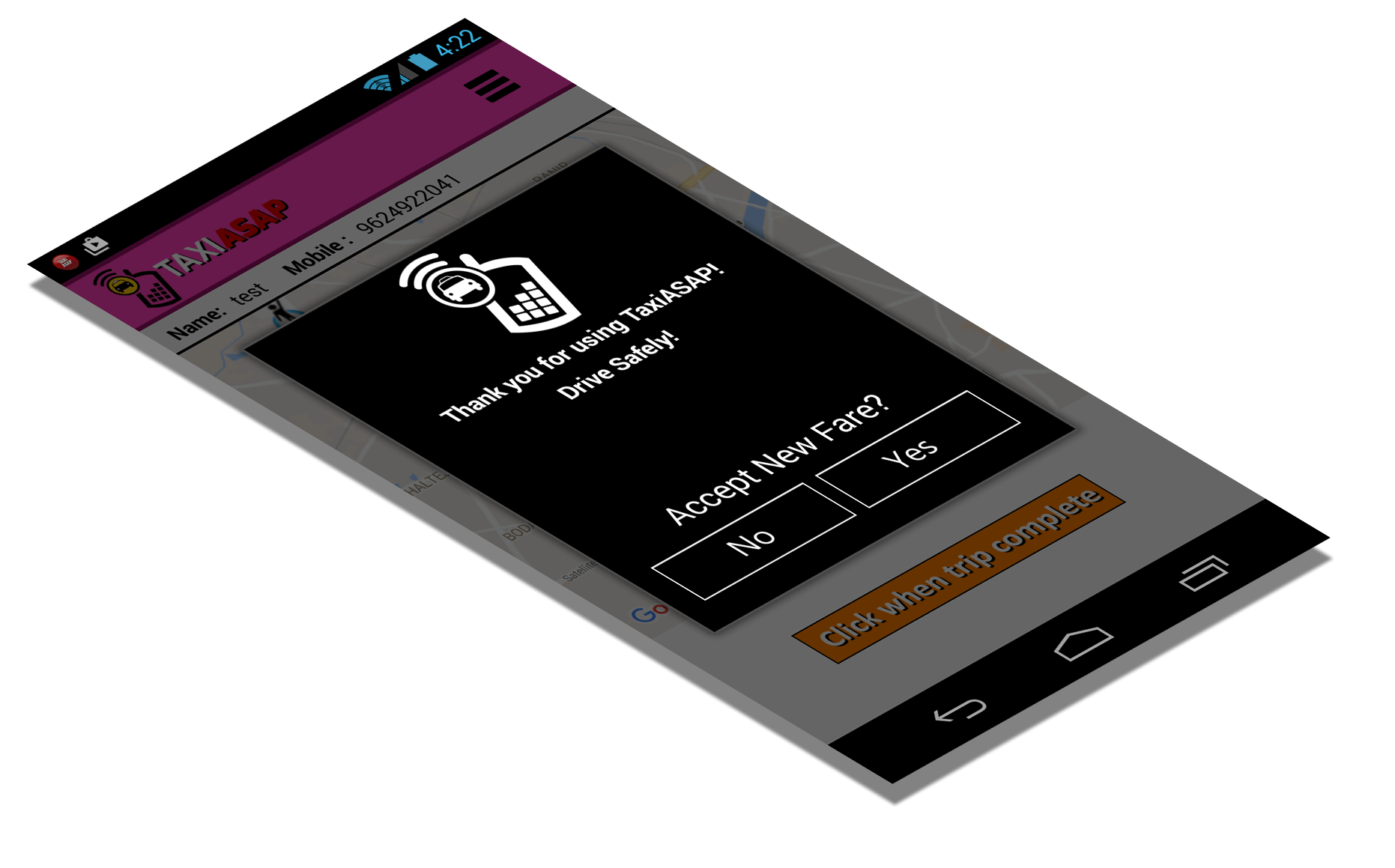 Taxi app final result