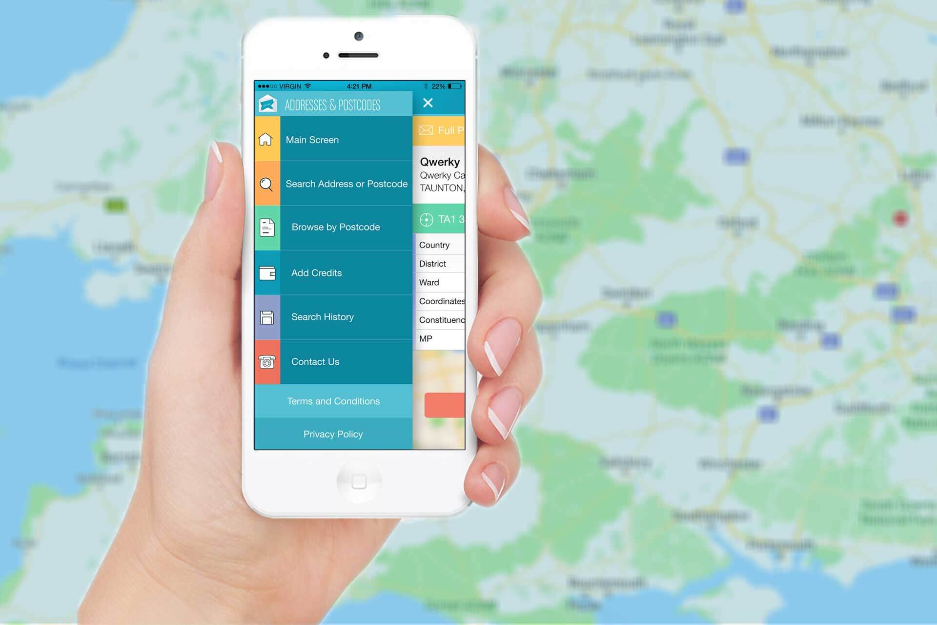 UK Postcode Lookup app objective