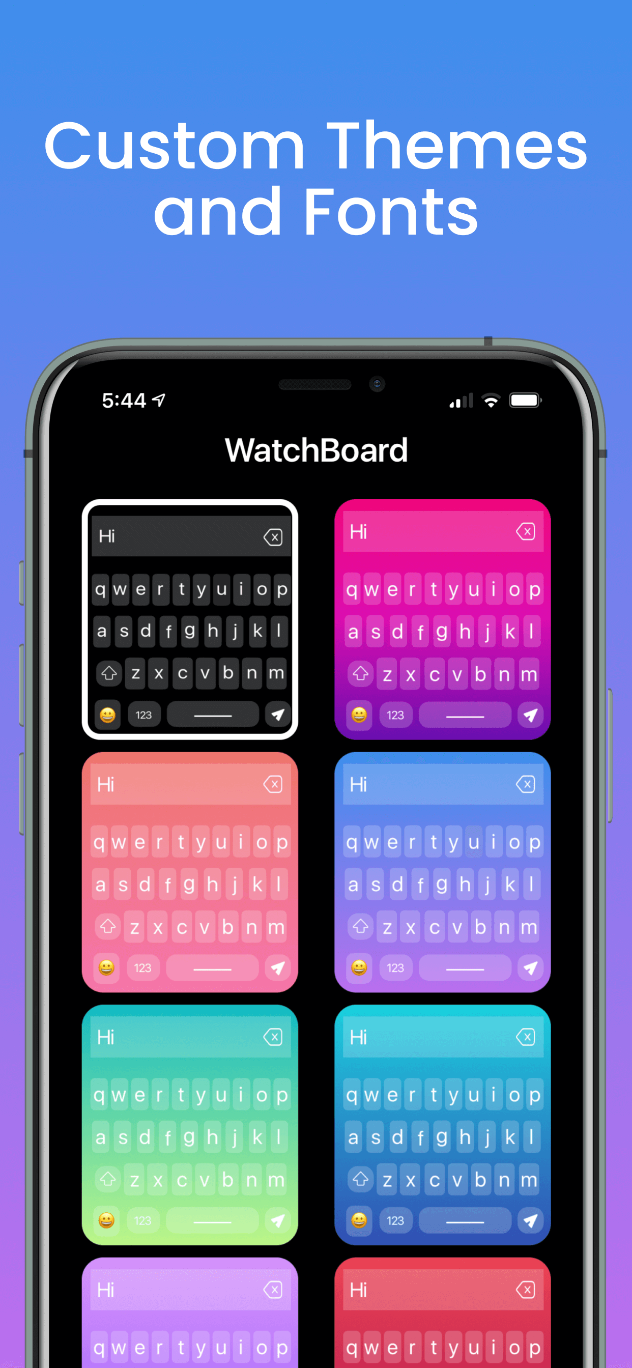 WatchBoard keyboard development approach
