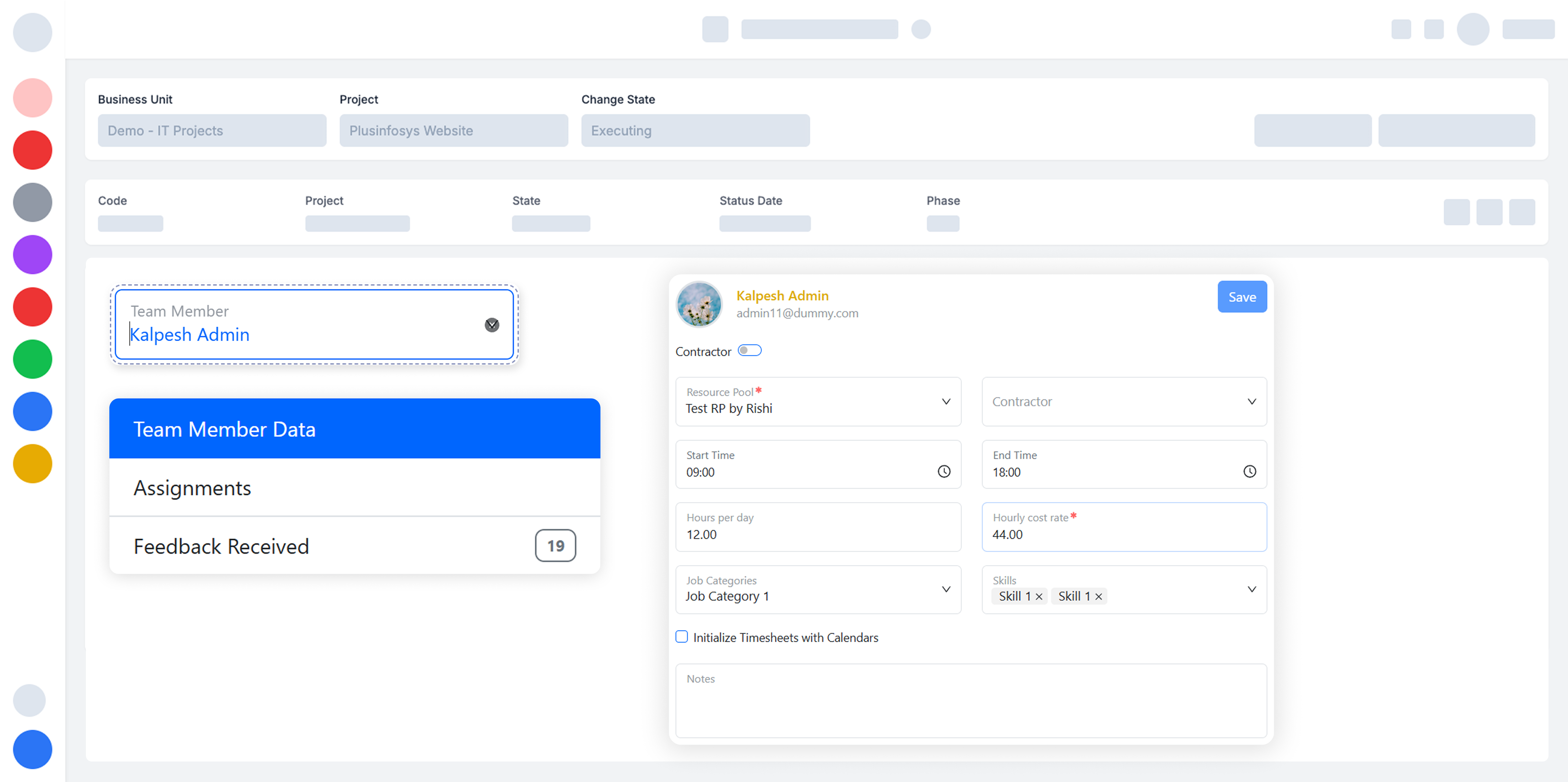 Resource Management Dashboard